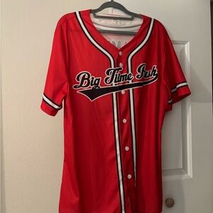 Red Big Time Rush Baseball Jersey